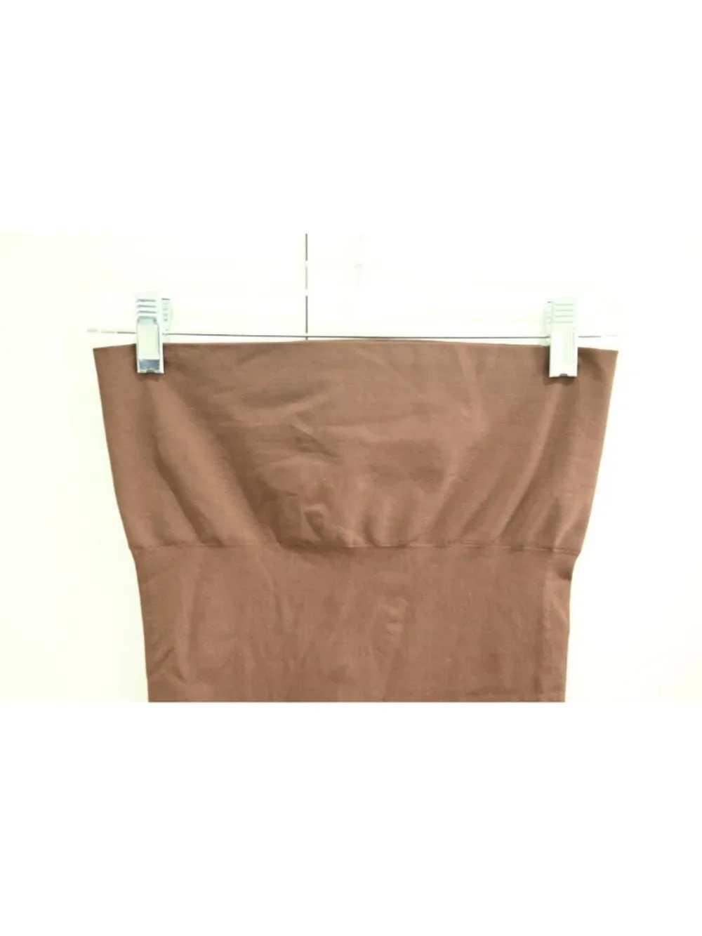 MeMoi High Waisted Shaping Shorts Sz L Brown Seamless Tummy Control Slip Short